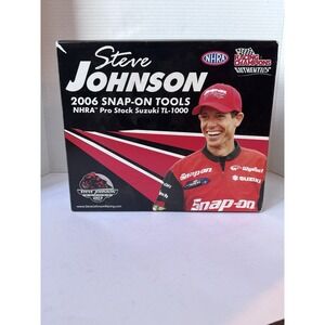 STEVE JOHNSON SNAP ON Die‎ Cast Motorbike NHRA Pro Stock Suzuki TL-1000 2006